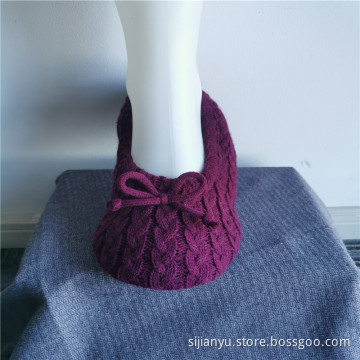 Anpassade inomhus akryl polyester stickning tofflor strumpor